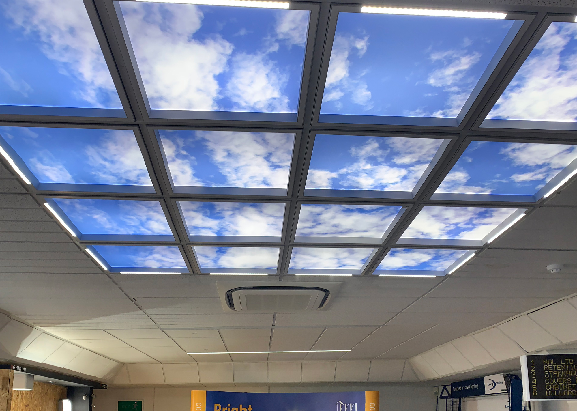 Marwood Lighting Solutions blue sky office lighting at Paddock Wood